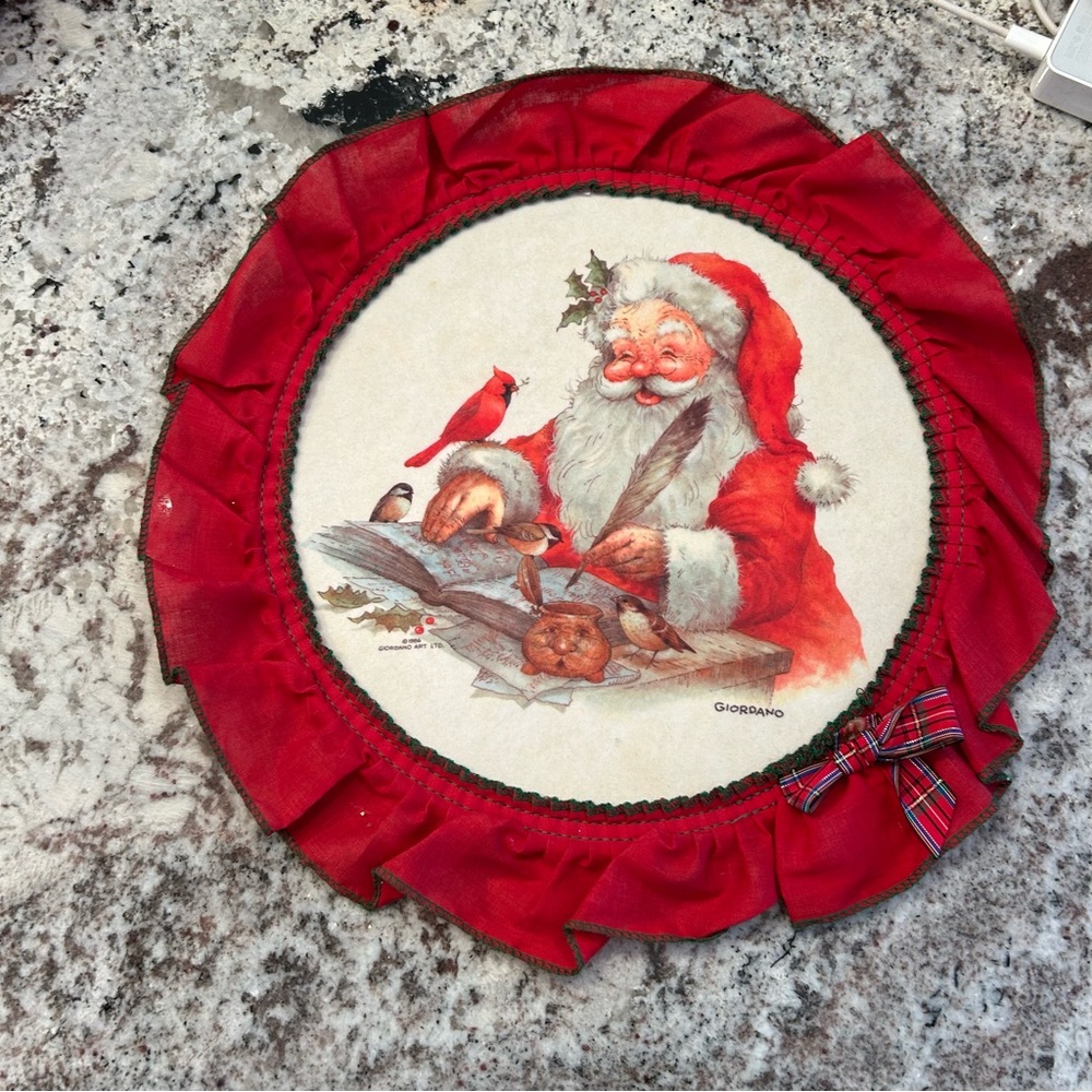 Vintage Christmas Santa Wall Hanging 16”